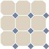 Плитка Topcer White Octagon 16 Blue Cobalt Dots 11 30x30