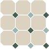 Плитка Topcer White OCTAGON 16 Green 18 + Turquoise 13 Dots 30x30
