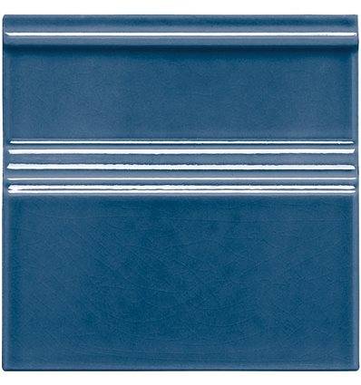 Плитка Adex Modernista Rodapie Clasico C.C Azul Oscuro 15x15