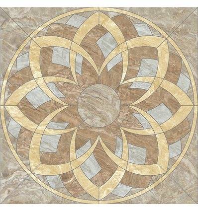 Плитка Kerranova Premium Marble Light Brown lap. 120*120 (панно из 4-ёх шт.)