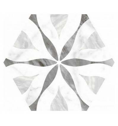 Плитка Equipe Bardiglio Hexagon Decor Flower 17.5×20