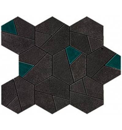 Плитка Atlas Concorde Италия Boost Tarmac Mosaico Hex Jade 25×28.5
