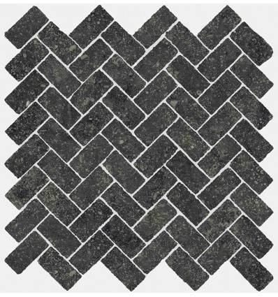 Плитка Италон Room Stone Black Mosaico Kross 31.5x29.7