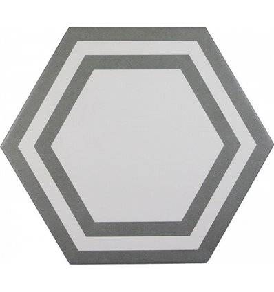 Плитка Adex Hexagono Deco Dark Gray 20x23