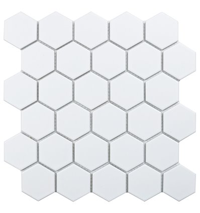 Hexagon small White Matt 51x59