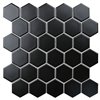 Hexagon small Black Matt 51x59
