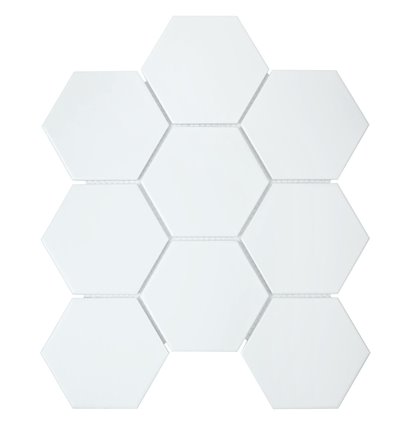Hexagon Big White Matt 95x110