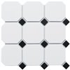 Octagon Big White/Black Matt 30x30