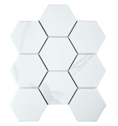 Hexagon Big Carrara Matt 95x110