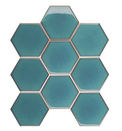 Hexagon Big Green Glossy 95x110