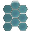 Hexagon Big Green Glossy 95x110