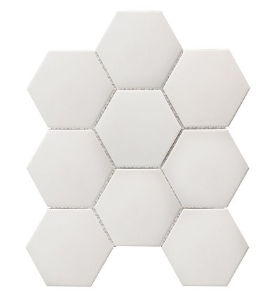 Hexagon Big White Antislip 95x110