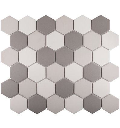 Hexagon Grey Mix Antislip 51x59