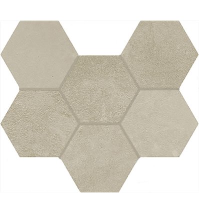 Terraviva Greige Mosaico Hexagon 25x29