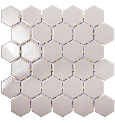 Hexagon small Grey Glossy мозаика 51x59