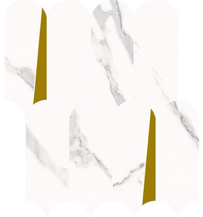 Statuario White Mosaico Elegant Люкс 32,5x36,1