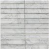 PIX341 мозаика Bianco Carrara Concave 3x1.51 30,5x31,8
